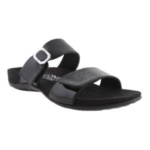 Vionic Women's Rest Camila Slide Sandal Black Patent 7